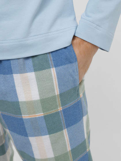 Plaid home pants (flannel), vendor code: 1042-02.1, color: Blue