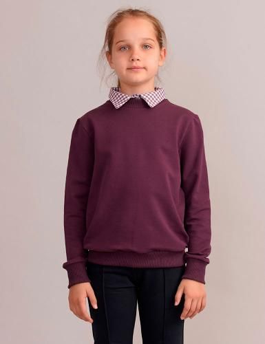 Kid's collar sweatshirt Color: Plum