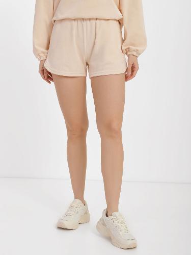 Velor shorts Color: Cream