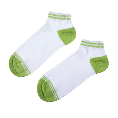 Шкарпетки короткі колiр: Білий / Зелений