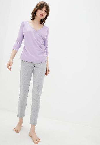 Pajamas, jacket with trousers Color: Lilac / Melange