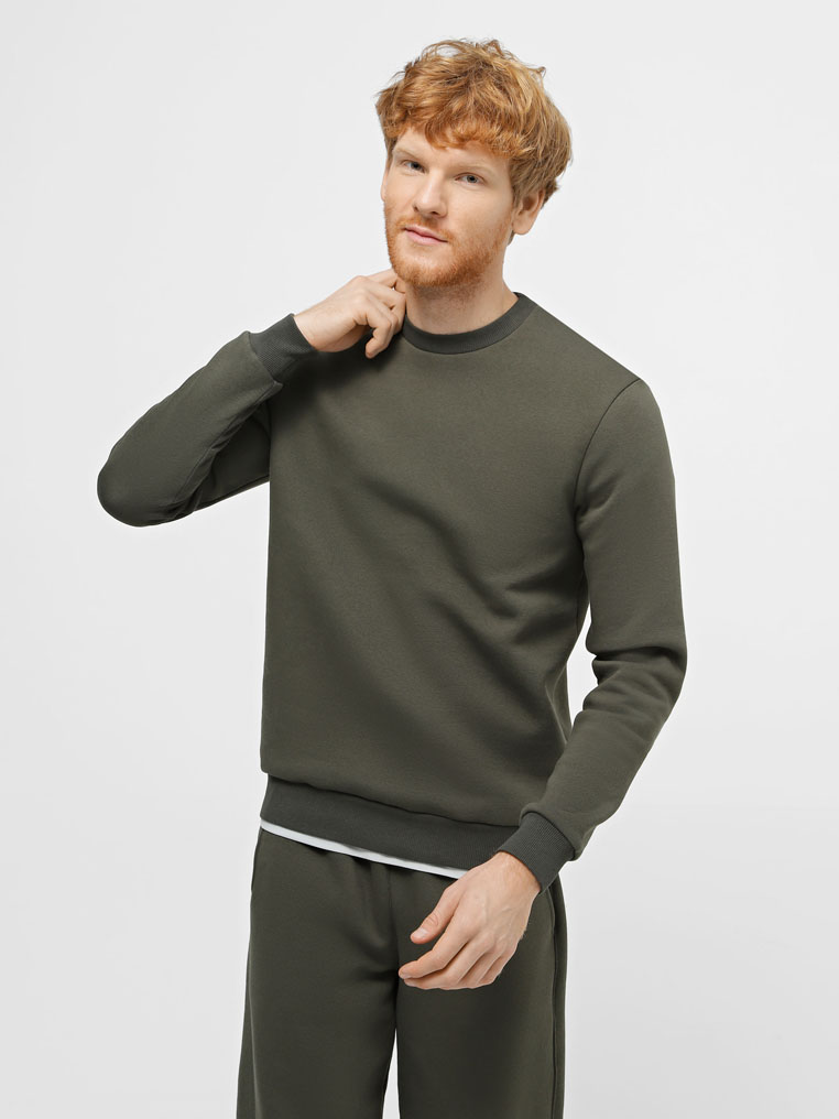 Sweatshirt warmed, vendor code: 1920-01, color: Khaki