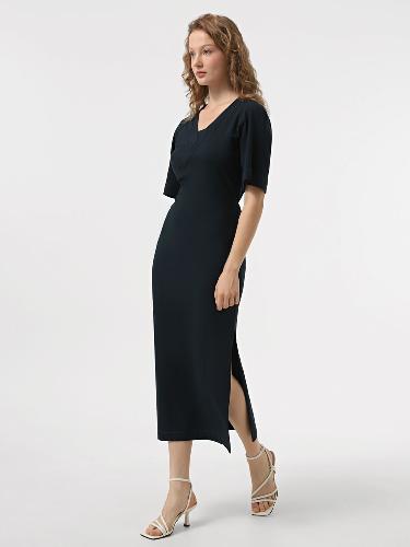 Dress with a V-neckline