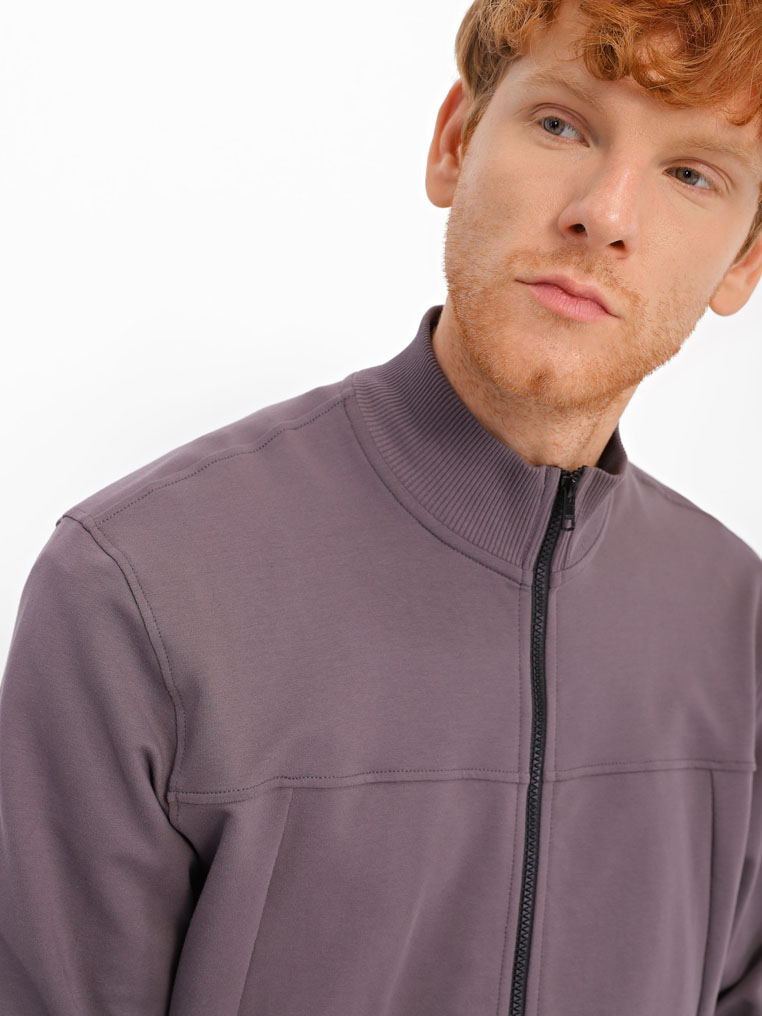 Sweatshirt With Zipper , vendor code: 1024-15, color: Gray Ash