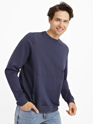 Sweatshirt with cuff in front Color: Dark blue