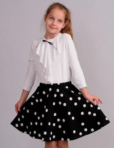 Polka dot skirt Color: Black / White