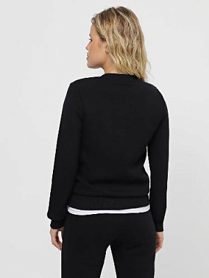 Sweatshirt warmed color: Black