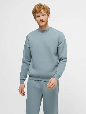 Sweatshirt warmed color: Gray-blue