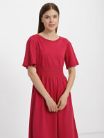 Сукня з еластичною вставкою, арт: 2050-131, колір: ягідний