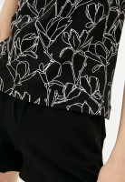Піжама, футболка с шортами, арт: 2070-21, колір: Іриси на чорному