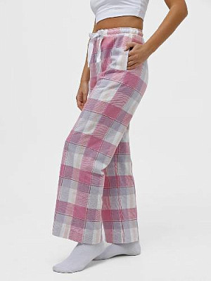 Plaid home pants (flannel) color: Pink