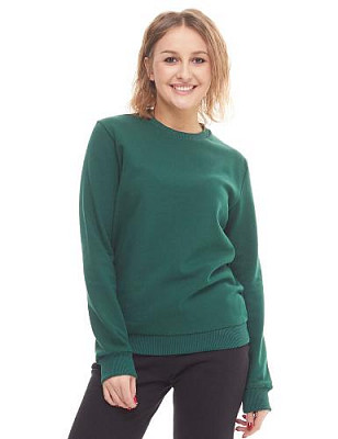 Sweatshirt warmed color: Dark green