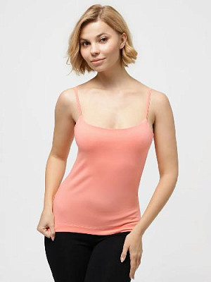 T-shirt with thin straps color: Apricot