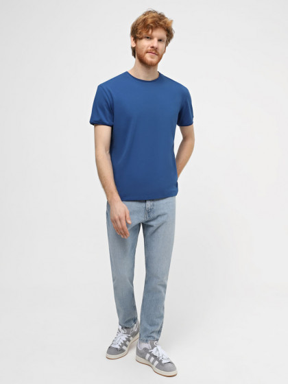 T-shirt with untreated edges, vendor code: 1912-05, color: Blue