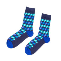 Шкарпетки з ромбами, арт: 6104, колір: Блакитний ромбик