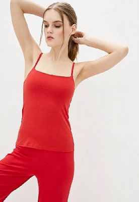 T-shirt with thin straps color: Red