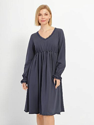 Nightgown with lace color: Blue