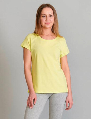 T-shirt with round collar color: Lemony