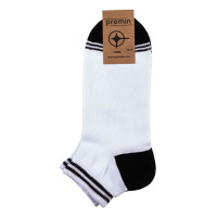 Шкарпетки короткі, арт: 6210.1, колір: БІЛИЙ/чорний