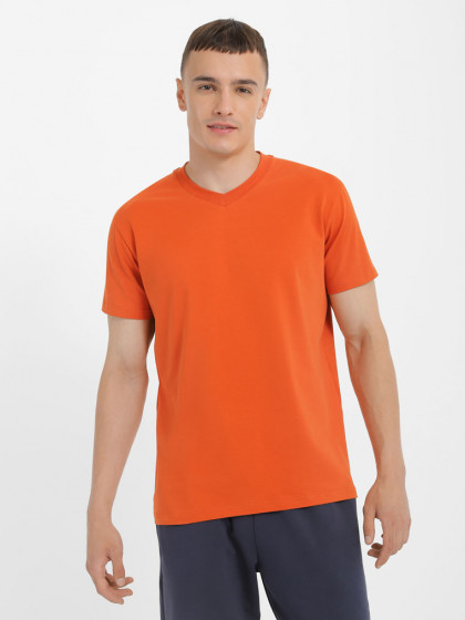 V-neck T-shirt, vendor code: 1912-06, color: Ocher