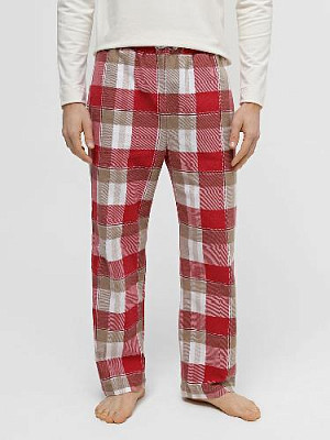 Plaid home pants (flannel) color: Red
