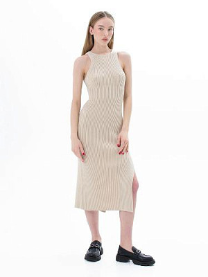 Knitted dress color: Beige