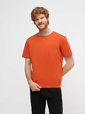 T-shirt color: Ocher