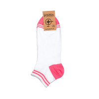 Шкарпетки короткі, арт: 6210, колір: БІЛИЙ/рожевий
