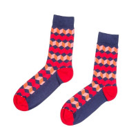Шкарпетки з ромбами, арт: 6104, колір: Червоний ромбик