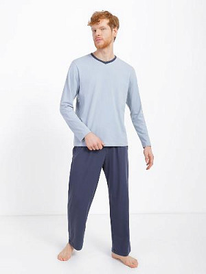 Pajamas color: Grey / Blue