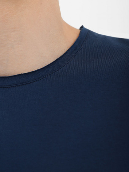 T-shirt with untreated edges, vendor code: 1912-05, color: Blue