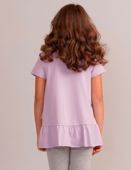 T-shirt with asymmetrical bottom, vendor code: 3212-01, color: Lilac