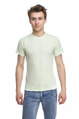 T-shirt color: Pale green