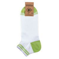 Шкарпетки короткі, арт: 6210.1, колір: БІЛИЙ/зелений