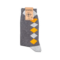 Шкарпетки з ромбами, арт: 6103, колір: Помаранчевий ромбик