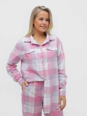 Plaid pajama shirt color: Pink