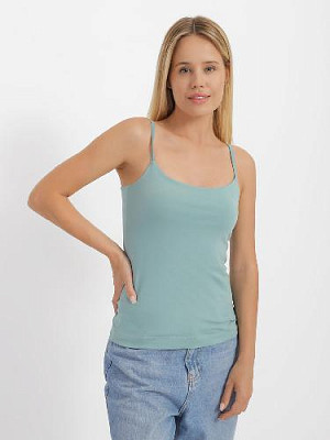 T-shirt with thin straps color: Gray mint