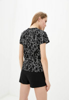 Піжама, футболка с шортами, арт: 2070-21, колір: Іриси на чорному