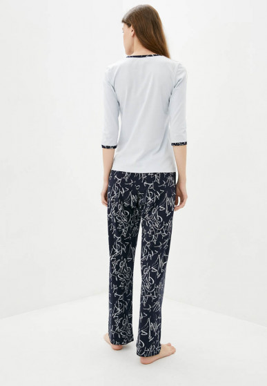 Пижама, кофта с брюками, арт: 2070-23, цвет: Синий / Серебро