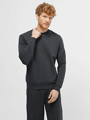 Sweatshirt warmed color: Dark grey