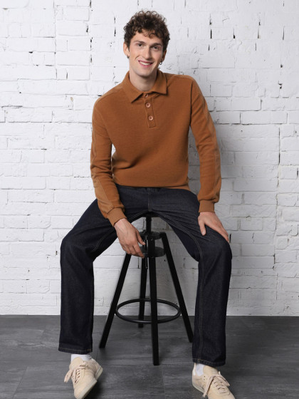 Polo sweatshirt, vendor code: 1095-01, color: Light brown