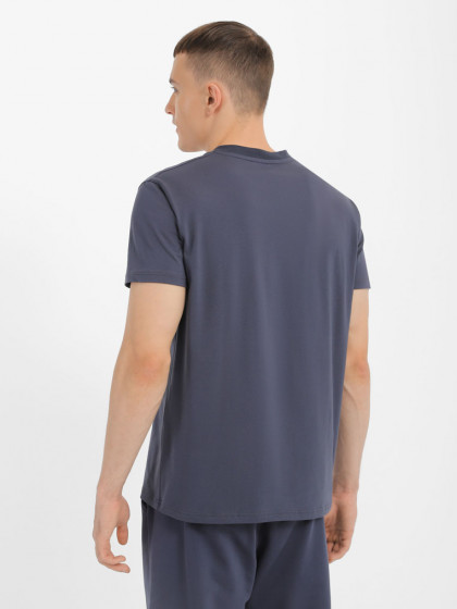 V-neck T-shirt, vendor code: 1912-06, color: Steel blue