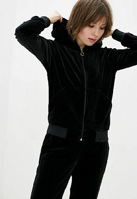 Velor hoodie color: Black
