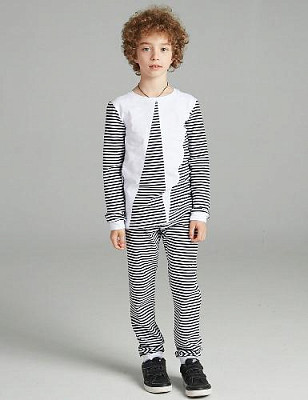Striped Pajamas color: Black / White