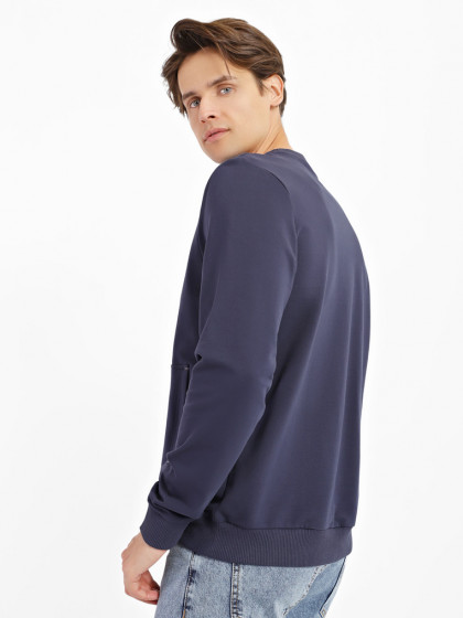 Sweatshirt with cuff in front, vendor code: 1020-37, color: Dark blue