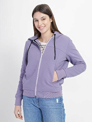 Hoodie insulated  with a zipper color: Lilac