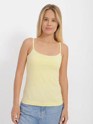 T-shirt with thin straps color: Light yellow