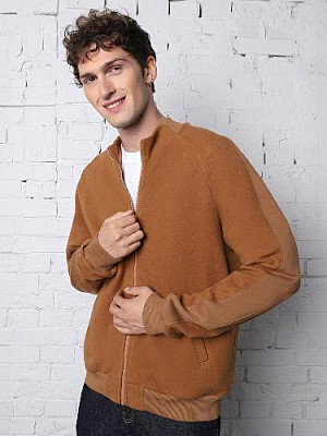 Bomber jacket color: Light brown