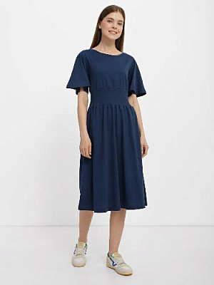 Dress with an elastic insert color: Blue