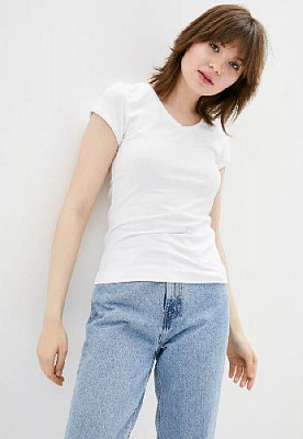 T-shirt with untreated edges color: White
